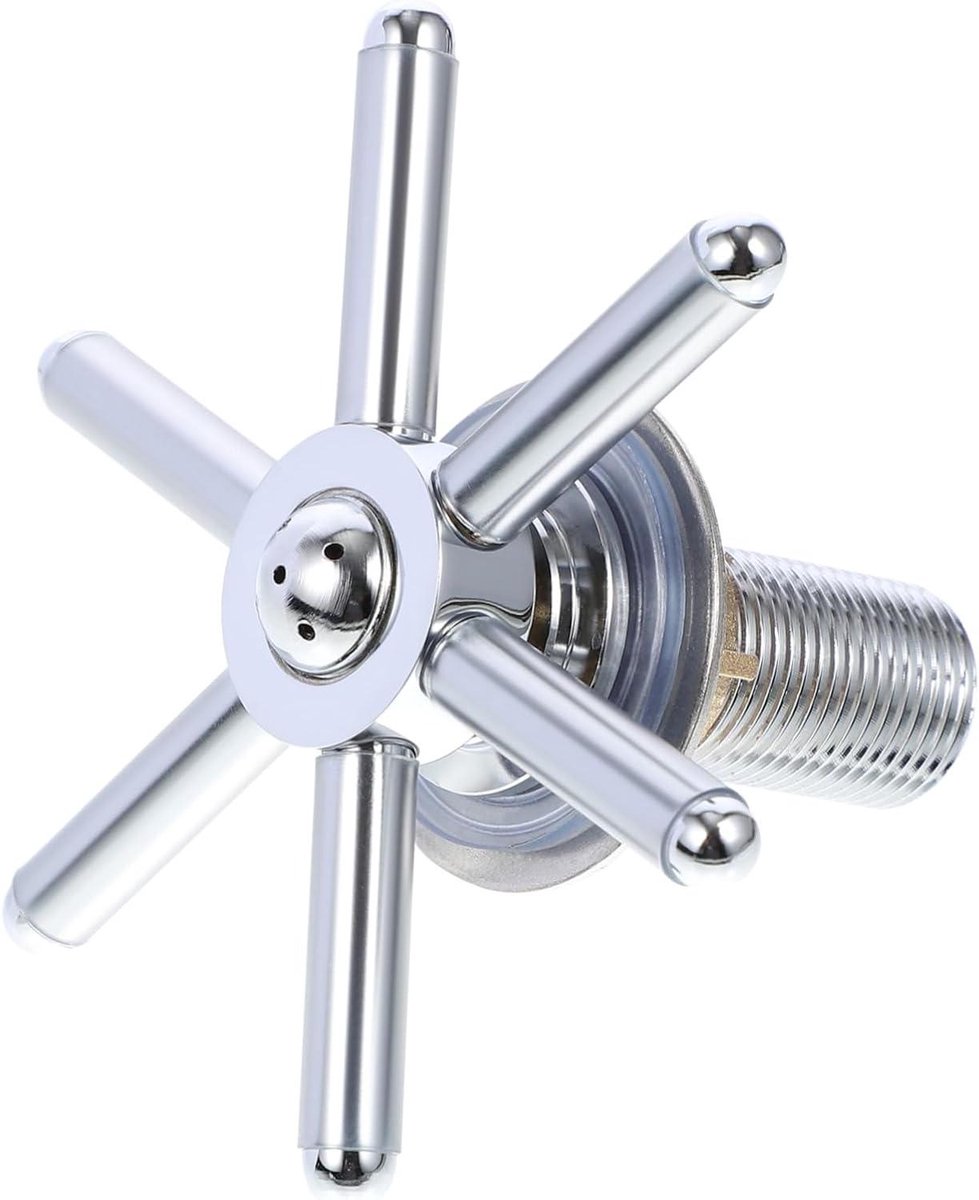 Automatische Glaswasser - Beker Reiniger - Snel Koppen Spoelen - Roestvrij Staal - 10 x 10 x 7 cm - Zilver