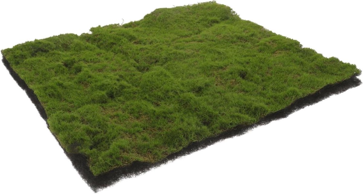 Kunstgras Matten - Mosgazon Schuimgras - Zandtafel Decoratie - Realistisch Landschap - 33 x 33 cm - Groen