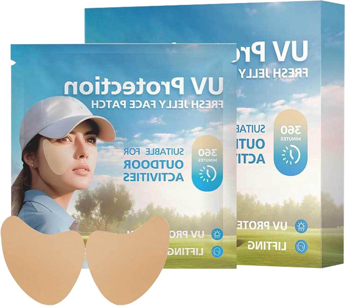 Zonnebrandpleisters Gezicht - UV Bescherming - Outdoor Activiteiten - Dubbele Laag Comfort - 5 Paar - N.v.t.