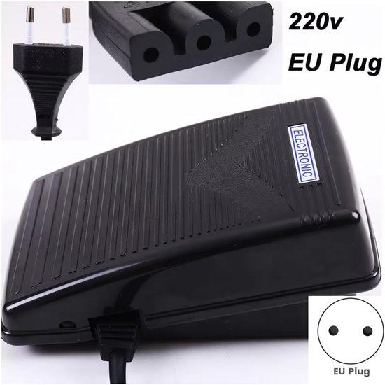 Sewing Machine Speed Controller Foot Pedal Accessories Electronic W Cord for Singer 4411 4423, EU Plug — afbeelding 5