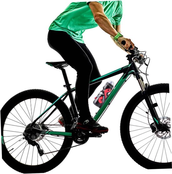 Fietsbidonhouder Set - Flessenrek Fiets - Buiten Sport - Duurzaam Plastic - 24x6x6 cm - Zwart — afbeelding 5