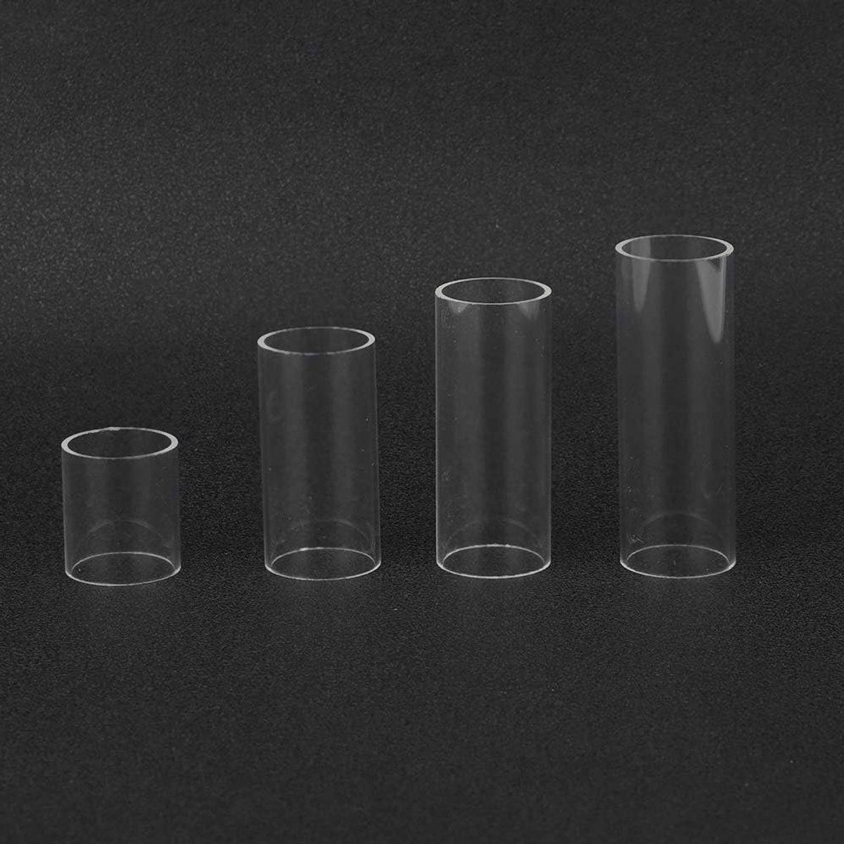 Gitaar Slide Set - Snaar Accessoires - Muziek Maken - Transparant Glas - 4 Maten - Helder