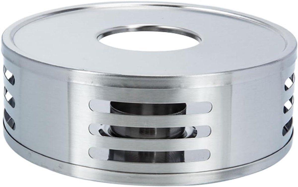 Theelichthouder Theepot - Thee warmer - Thee warm houden - Holle constructie - 15.5 cm - Zilver
