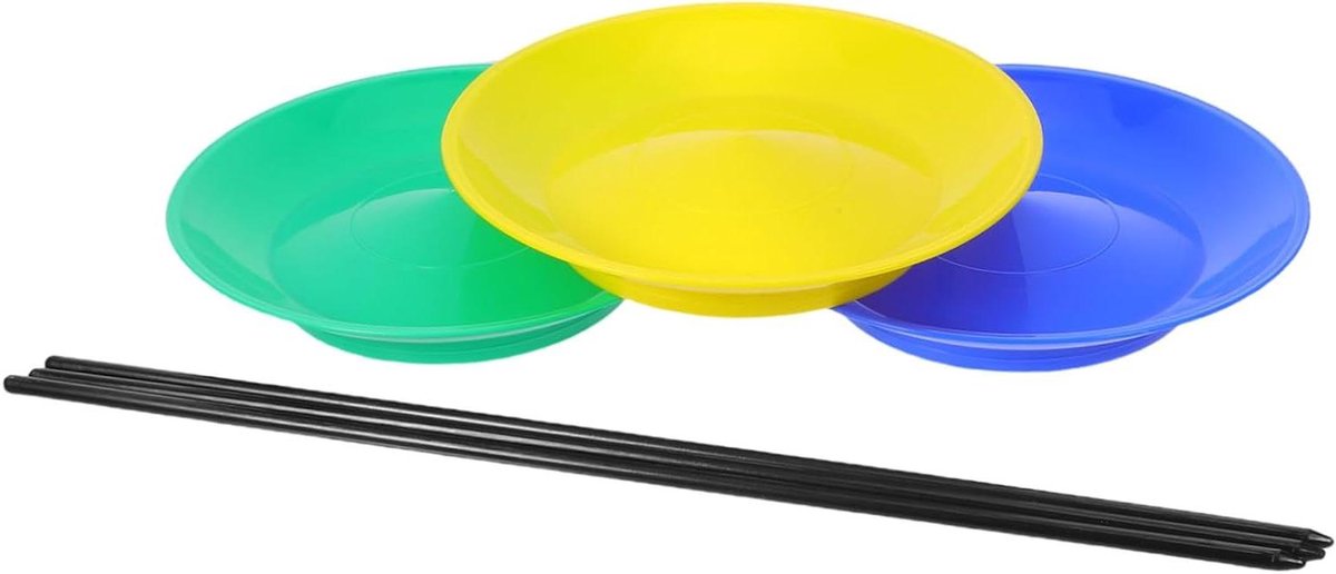 Jongleerplaten Set - Draaitafel Balanceren - Vaardigheden Oefenen - Verbeterde Visuele Aantrekkingskracht - 23.5 cm - Diverse kleuren