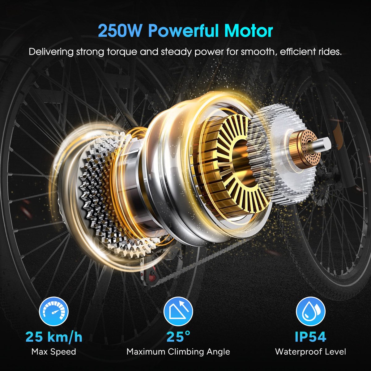 Elektrische Fiets Hitway BK27 Pro - 28 Inch City Commuter EBike met Afneembare 48V 16Ah Lithium Batterij - E-Bike met 250W Motor - APP Bediening – foto 4