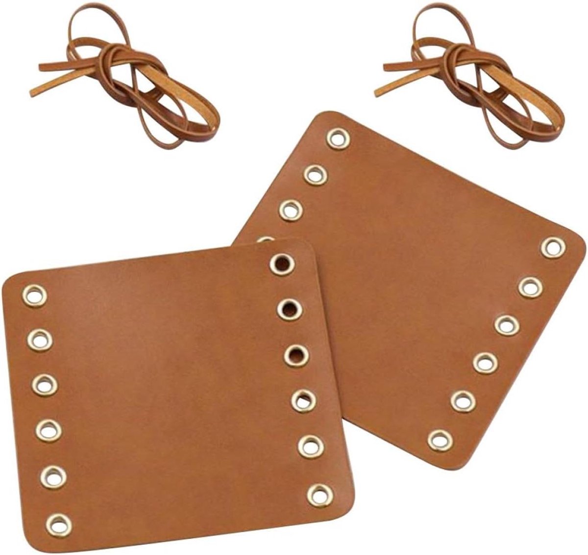 Fietshandgrepen Paar - Stuurhoezen - Comfortabel Fietsen - Antislip PU Leer - 11.4 cm Lengte - Lichtbruin