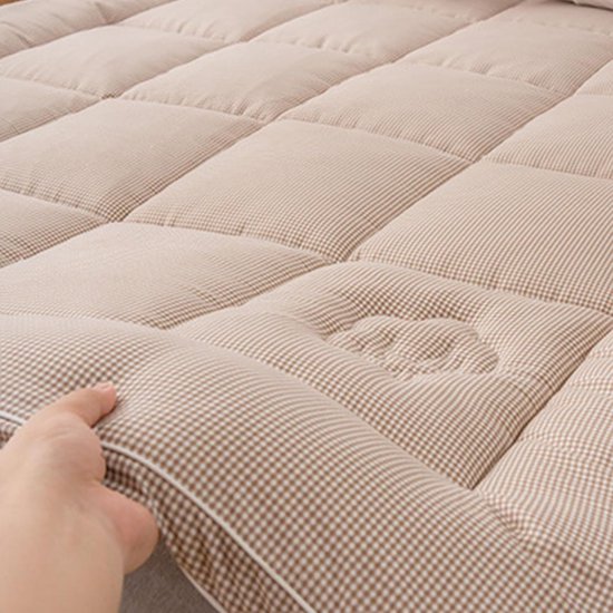 Opvouwbare Futonmatras - Japanse Vloermatras Slaapkussen - Kamperen en Reizen - Antislip Ontwerp Stabiliteit - 120x200 cm - Kaki — afbeelding 3