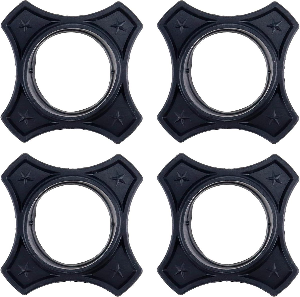 Microfoon Accessoires - Beschermringen - Voorkomt Rollen - Zachte Siliconen - 4 Stuks - Zwart