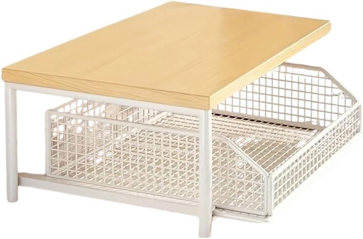 Magnetron Opbergkar - Keukenrek Keukenwagen - Keuken Organiseren - Met Remmen - 5 x 10.2 x 7 inch - Wit
