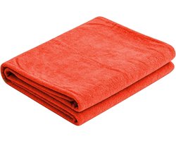 Auto Drooghanddoek - Microvezel Doeken - Voertuig Reinigen - Extra Dik Materiaal - 160x60cm of 180x60cm - Oranje