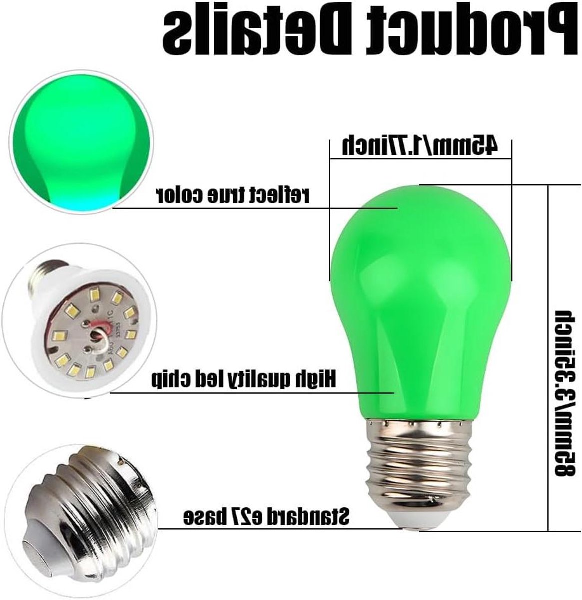LED Lamp E27 - Sfeerverlichting - Feestelijke Decoratie - Energiebesparend - 250 Lumen - Groen