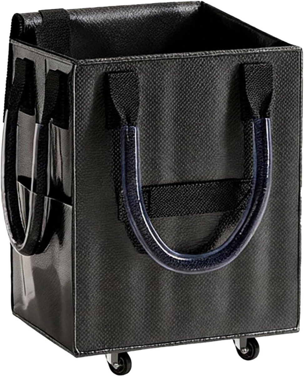 Boodschappentrolley - Winkelwagen - Boodschappen doen - Stil en soepel - 40x30x50cm - Zwart
