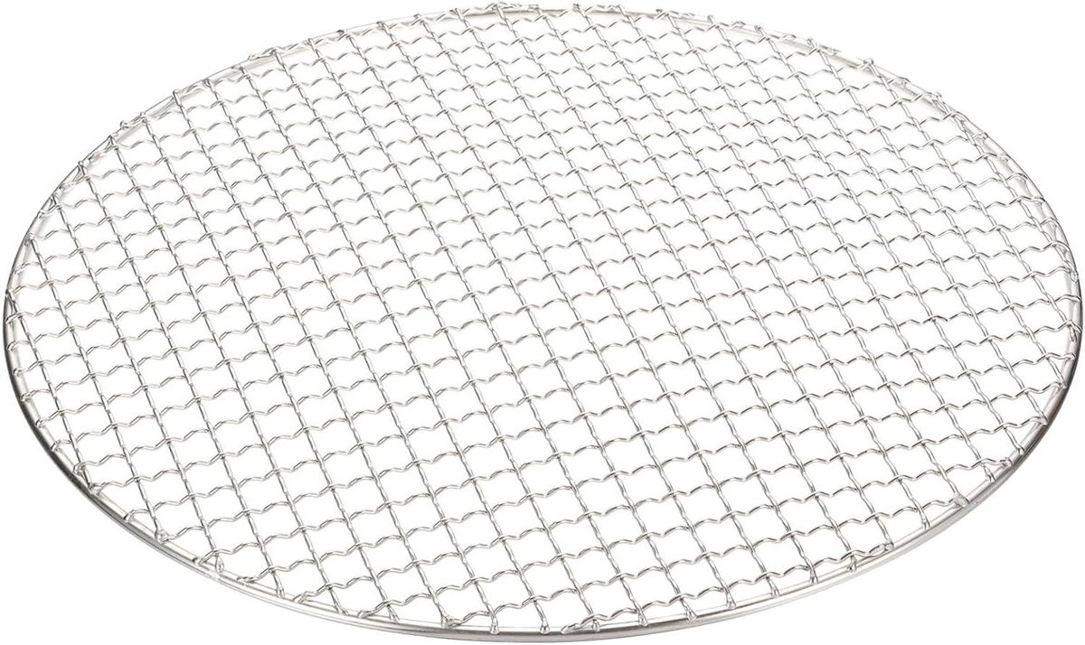 RVS Koudrooster Grillrooster Oven Bakken en Grillen Hittebestendig Materiaal 33 cm Diameter Zilverkleurig