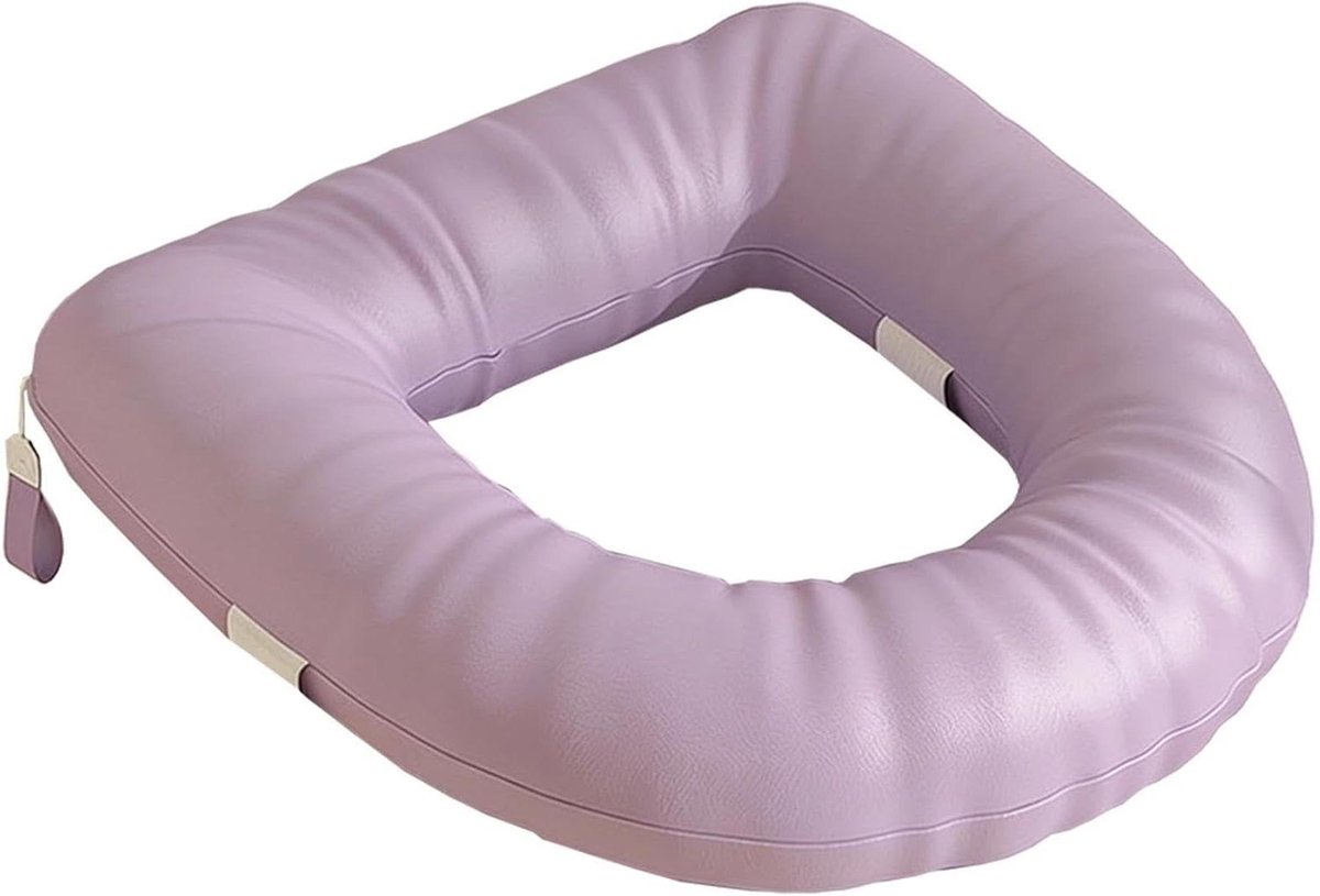 Toiletbrilhoes - Verhoogde Zitting - Comfortabel Zitten - Hoogelastische Vulling - 40 x 38 cm - Zwart
