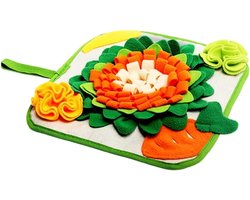 Konijn Snuffelmat - Voer Puzzel - Mentale Stimulatie - Bevordert Langzaam Eten - 30x30cm - Grijs