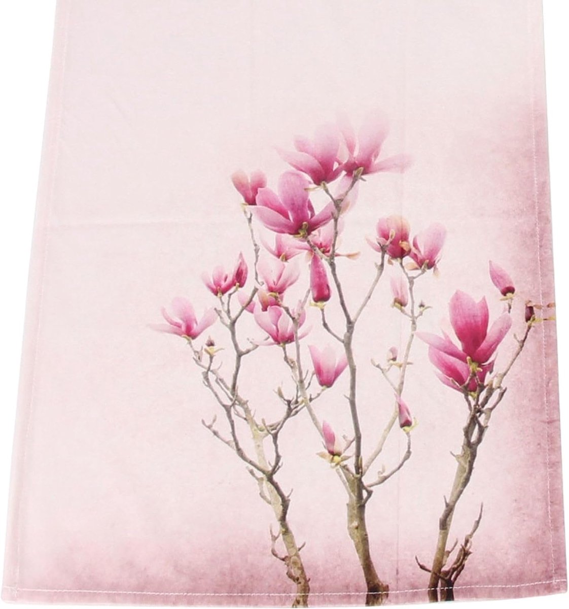 Tafelloper - Tafelkleed bloemen - Tafel decoreren - Fluwelen look - 40x140 cm - Roze