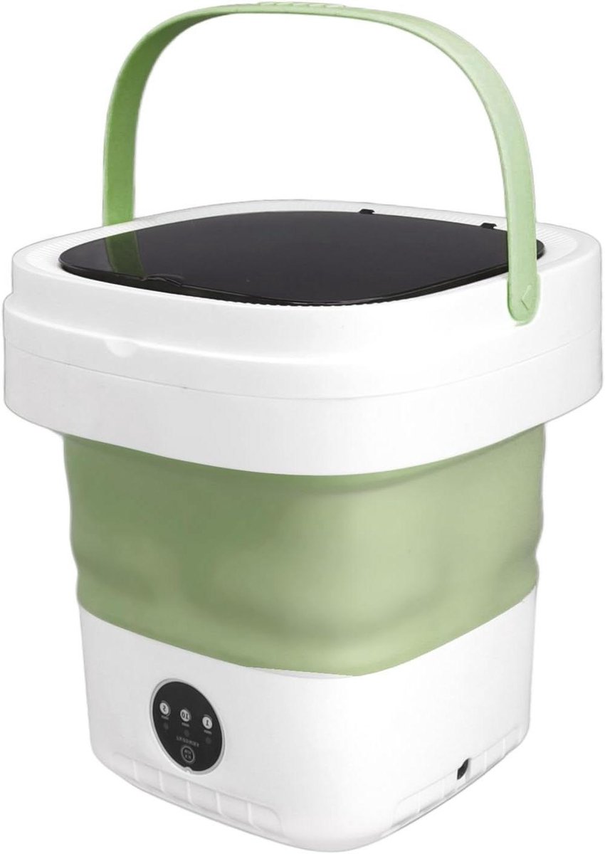 Mini Wasunit Opvouwbare Wasmachine Lichte Wasjes Draaien Zachte Centrifuge 40 x 31 x 18 cm Groen