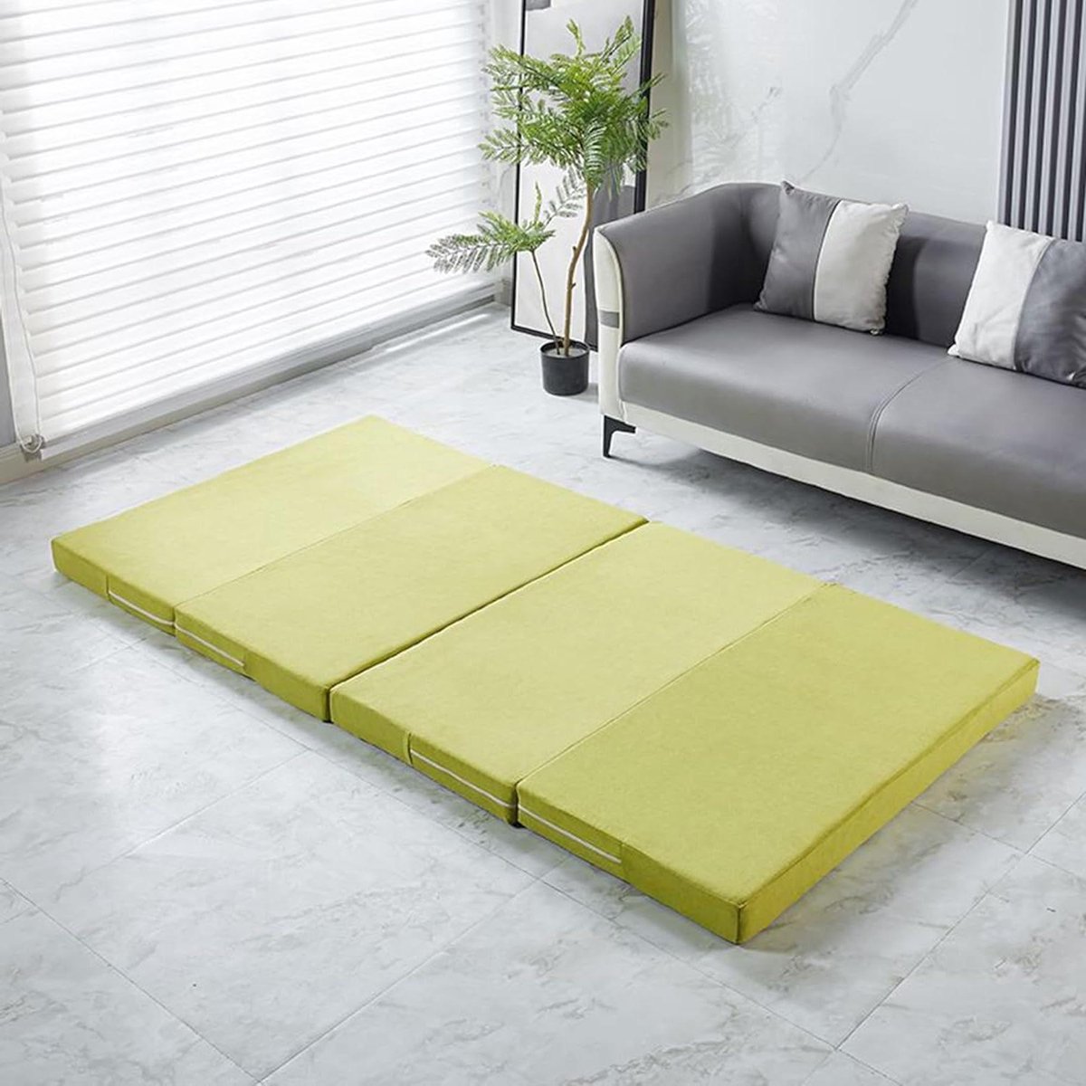 Opvouwbare Matras - Logeerbed Vloermat - Kamperen en Reizen - Dubbele Opvouwbare Slaapmat - 200 x 60 x 10 cm