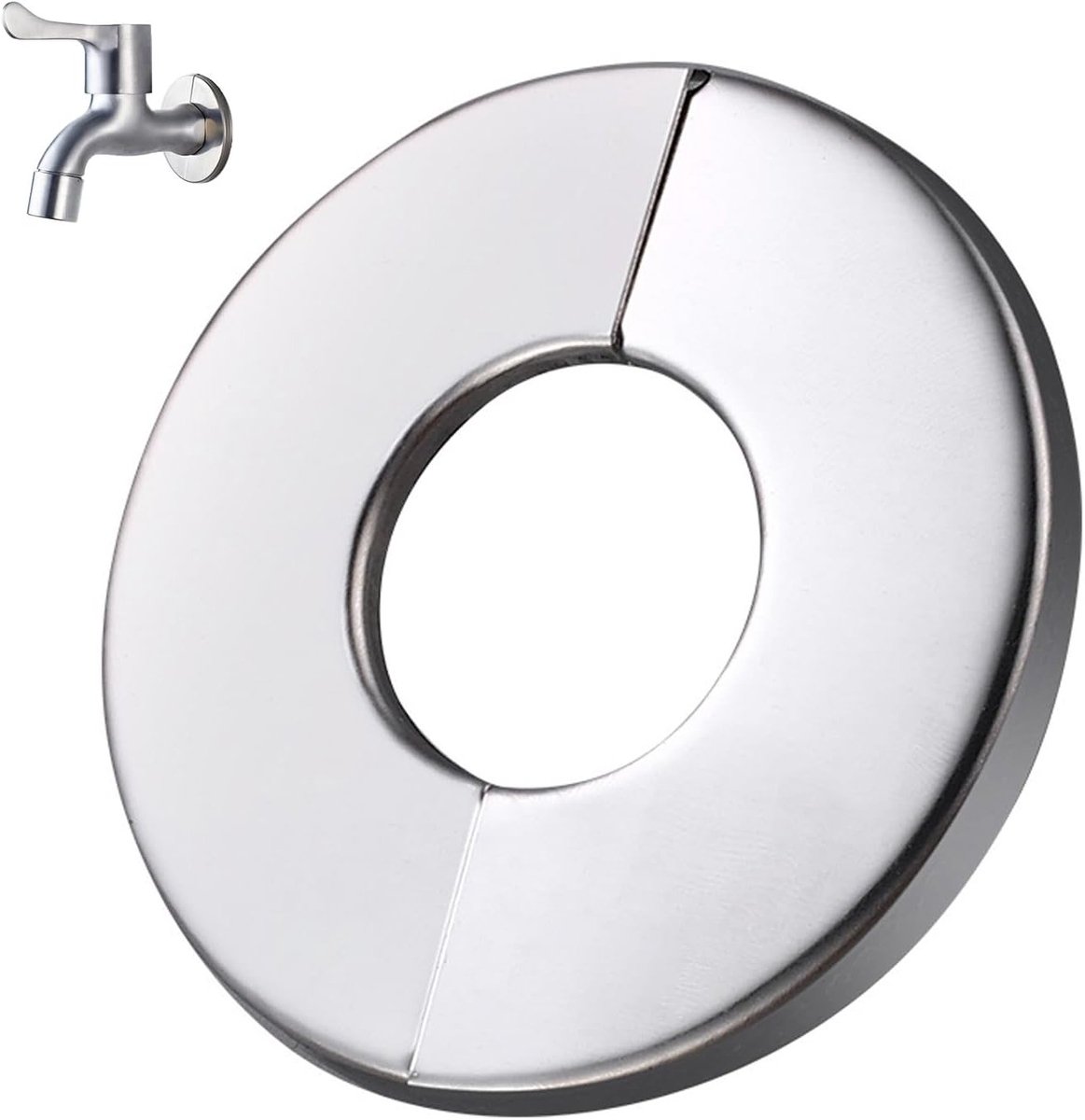 Ronde rozetplaat van roestvrij staal - Dekplaat voor keukenkraan, wastafel en toiletmontage, decoratieve ring voor een stijlvolle afwerking