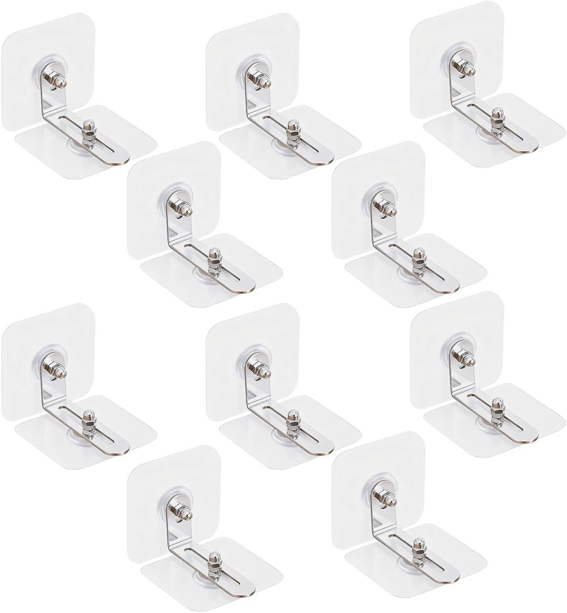 10 paar wandankers voor meubels zonder boren, eenvoudig te installeren, stabiliteit en kantelbeveiliging voor kasten en ladekasten