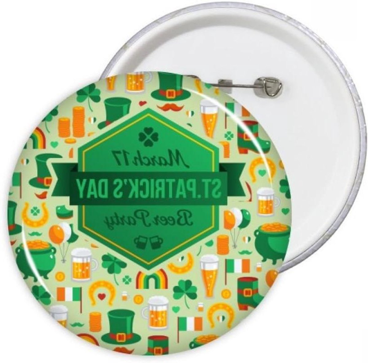 Ronde Pinnen Badge - Kleding Decoratie - Persoonlijke Stijl - Kras- en UV-bestendig - 5 stuks XL - Multicolor
