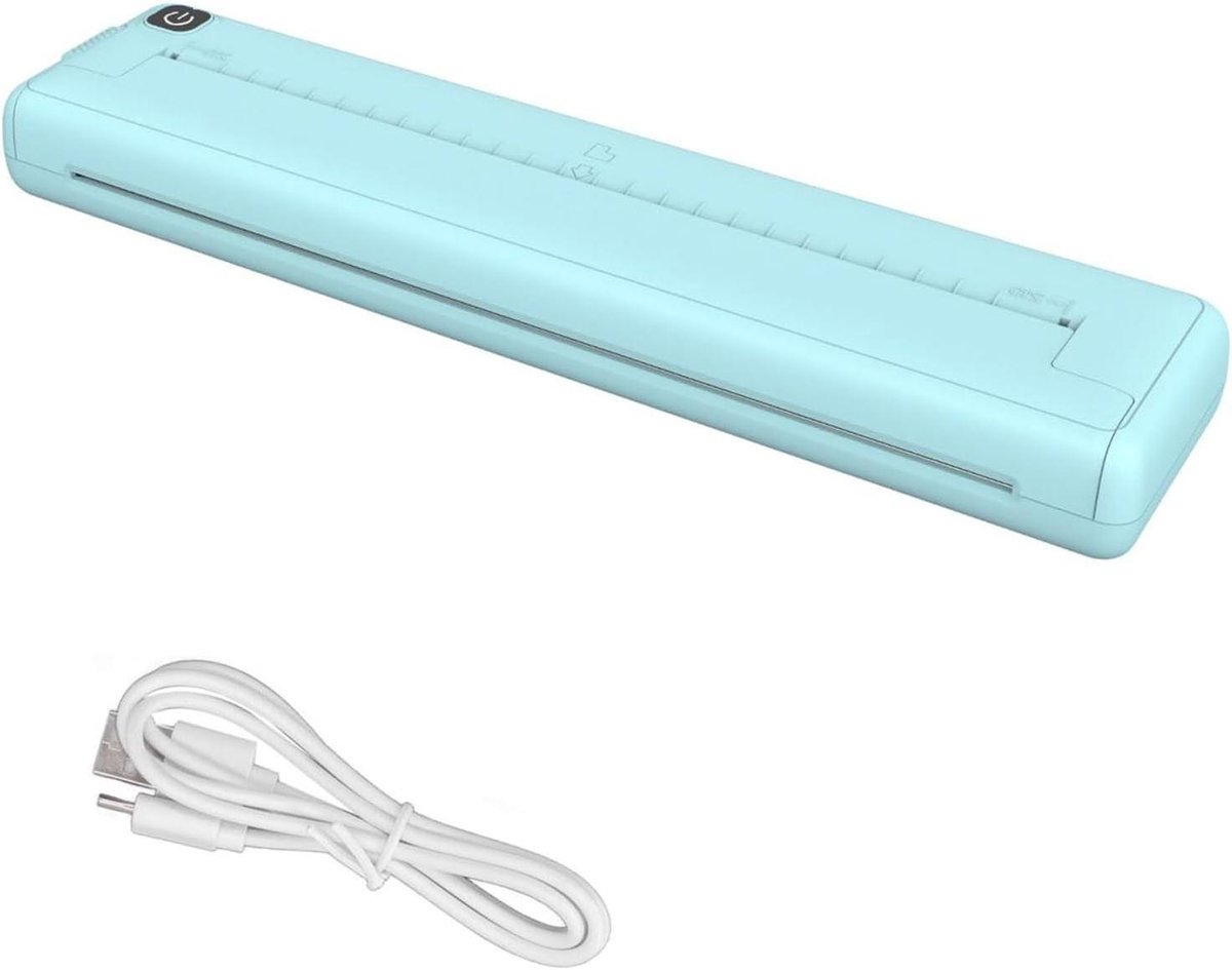 A4 Thermische Printer - Mini Draadloos - Mobiel Printen - Inkless Bluetooth - 200 DPI - Zwart