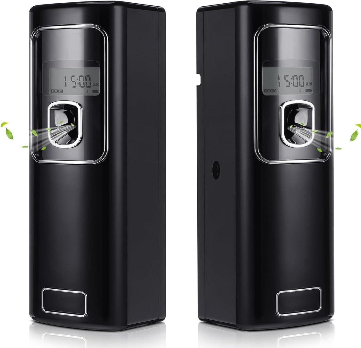 Automatische Luchtverfrisser - Geur Dispenser - Ruimte Verfrissen - Met LCD Scherm - 2 Stuks - Zwart