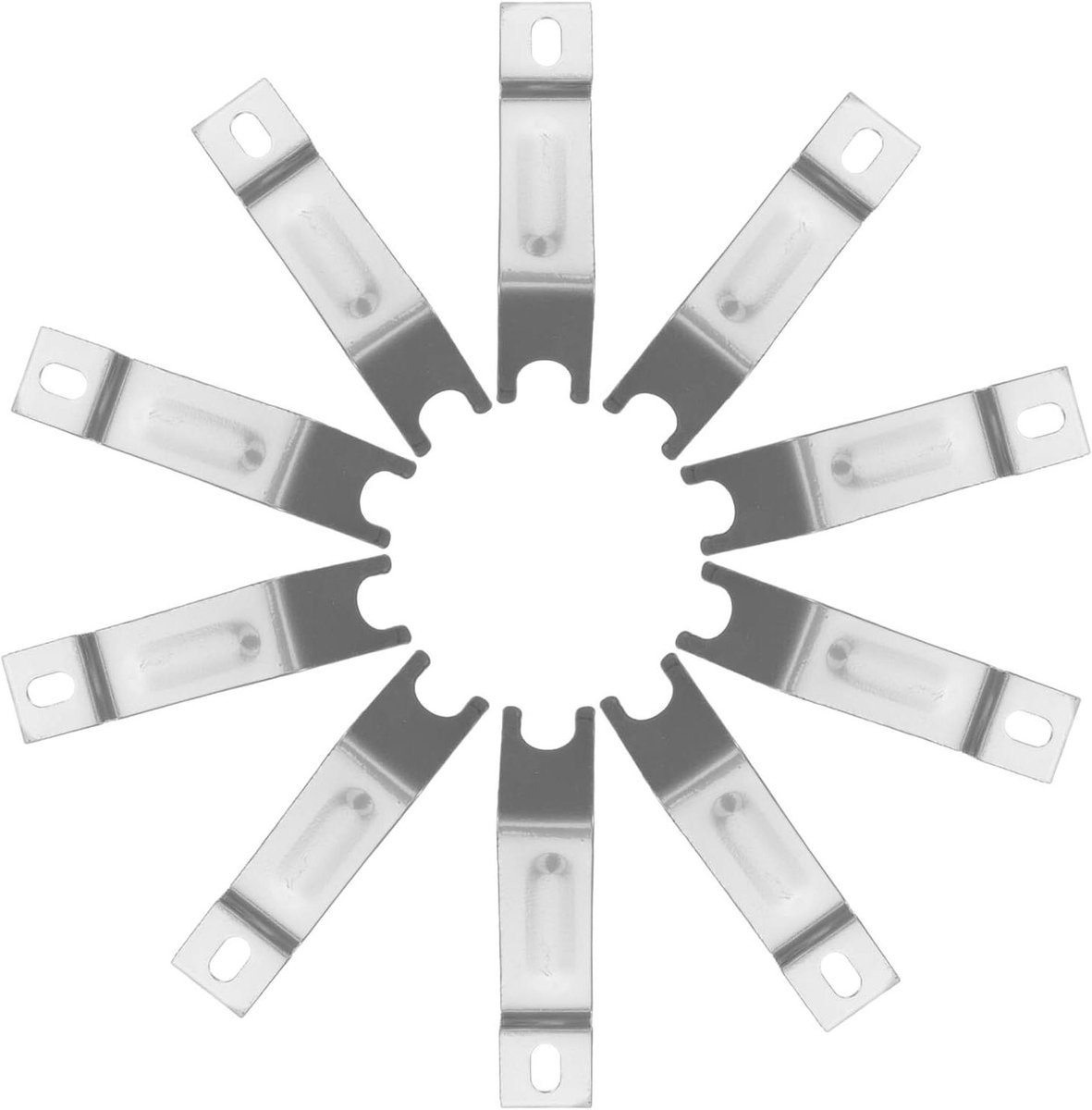 Zijwiel Verlengstukken - Fiets Stabilisator - Extra Stabiliteit - Universele Bevestiging - 5 Paar - Zilver