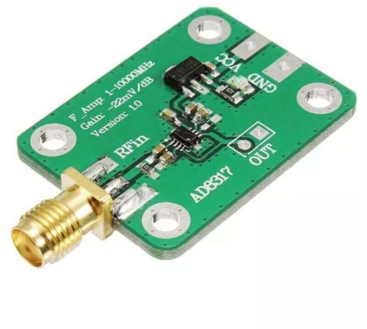 AD8317 snelle logaritmische detector, regelaar voor het uitgangssignaal van de logaritmische teller, 1M-10000MHz
