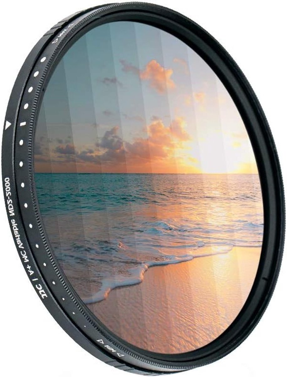 Variabel ND Filter 62mm (ND2 - ND2000) voor DSLR Camera's - Verstelbaar Neutraal Dichtheidsfilter met 18-Lagen Coating voor Landschapsfotografie en Creatieve Opnamen
