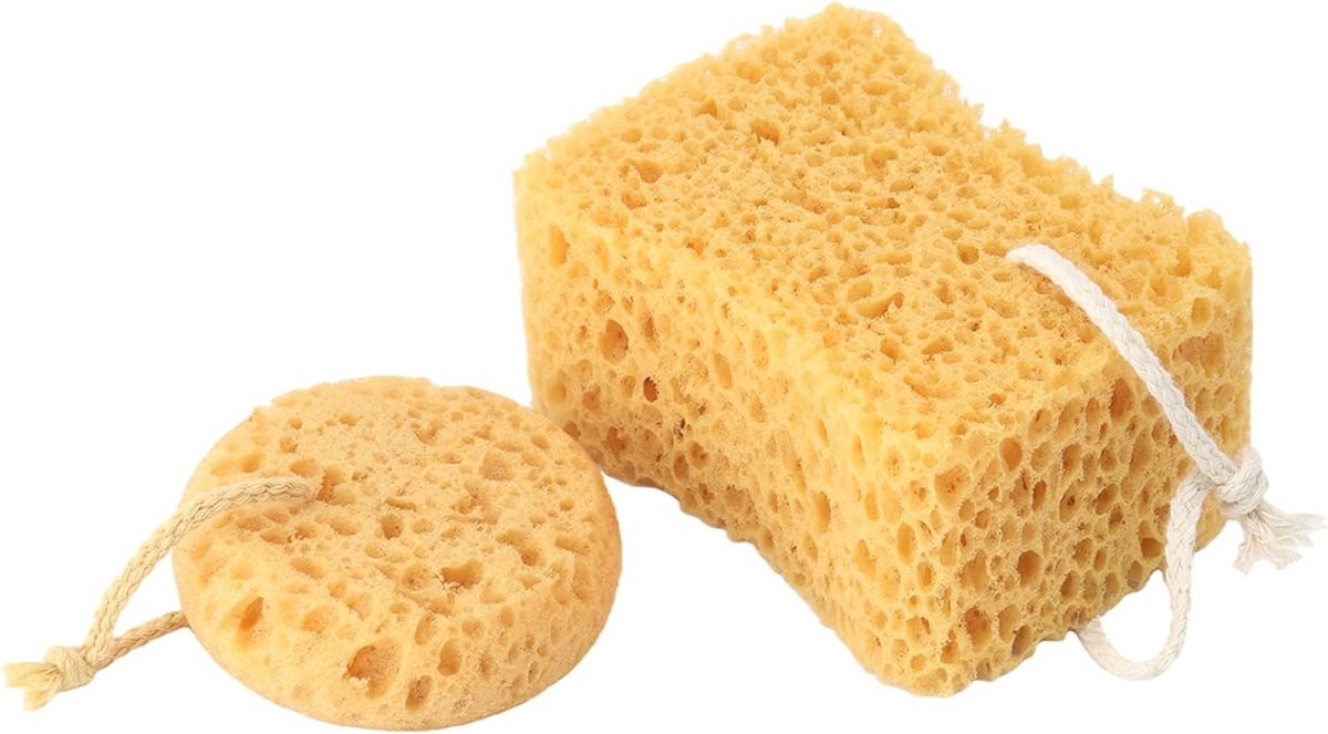 2 Stuks Bad Sponsen voor Volwassenen, Exfoliërende Douche Spons voor Gevoelige Huid, Diepe Reiniging en Verzorging van Droge Huid