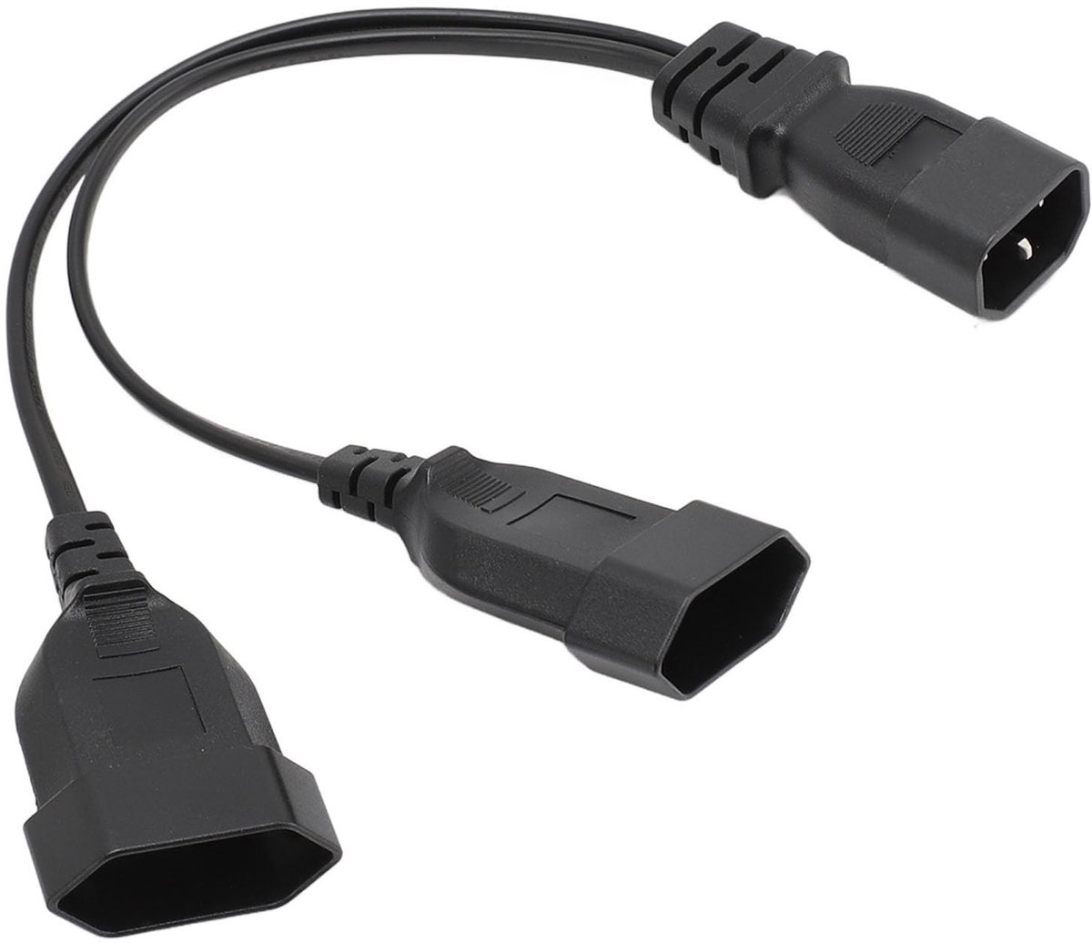 Dailygoods - IEC320 C14 naar 2X EU4.0 Splitter Netsnoer voor Meerdere Apparaten