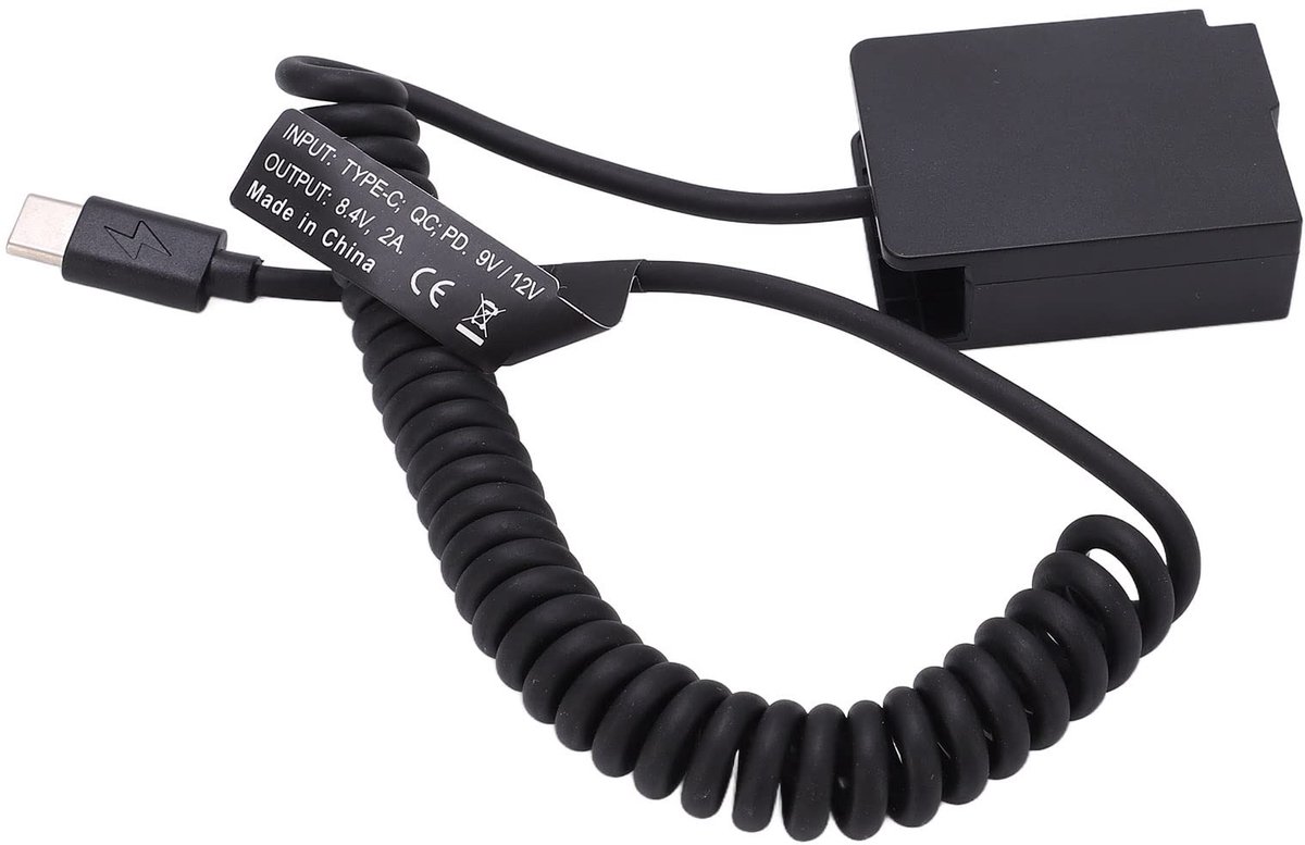 Dailygoods - DMW DCC8 Dummy Batterijpakket Koppelingsadapter voor Camera's