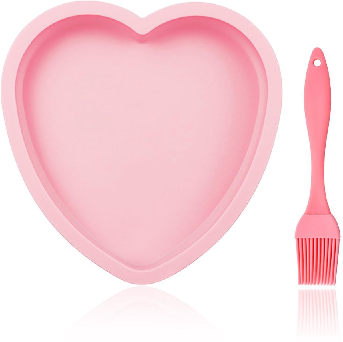 Dailygoods - Siliconen Hartvorm en Olieborstel Set