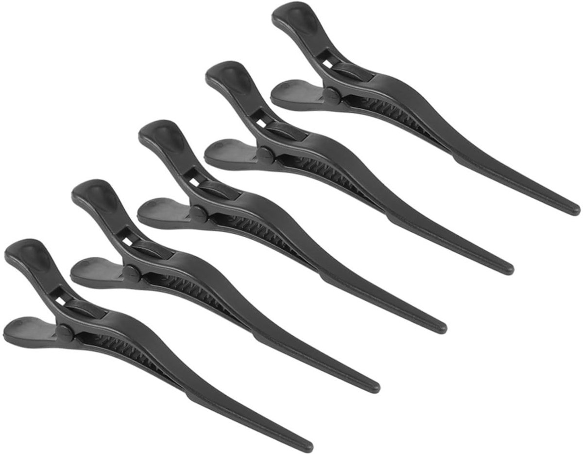 Dailygoods - Set van 5 Grote Krokodillenhaarklemmen voor Kappers