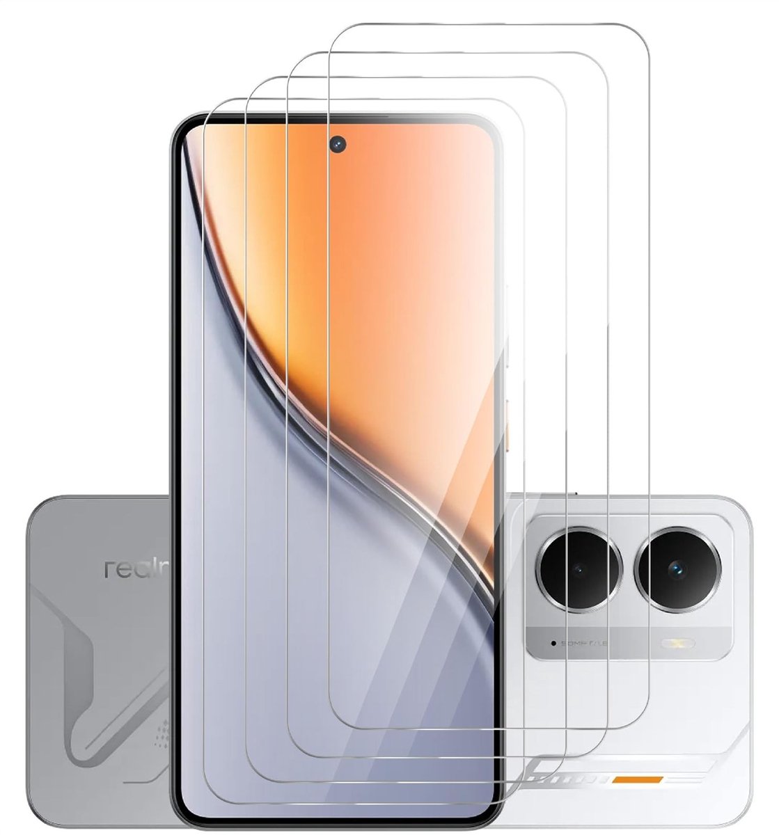 Dailygoods - 4 Stuks Schermbeschermer van Gehard Glas voor Smartphone
