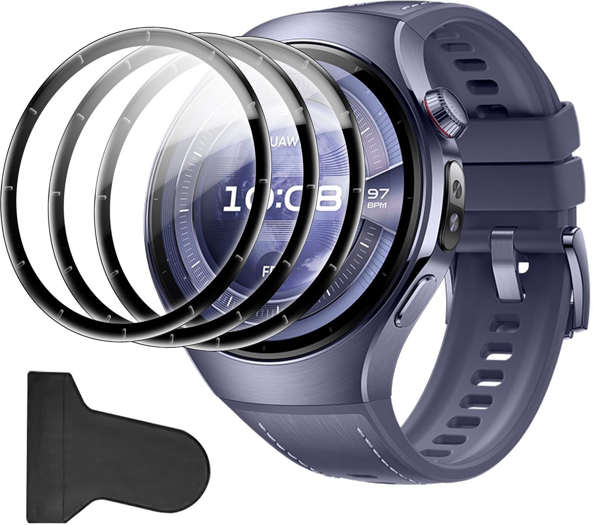 Dailygoods - Cosensi - 3 Stuks Gehard Glas Screenprotector voor Huawei Watch 5