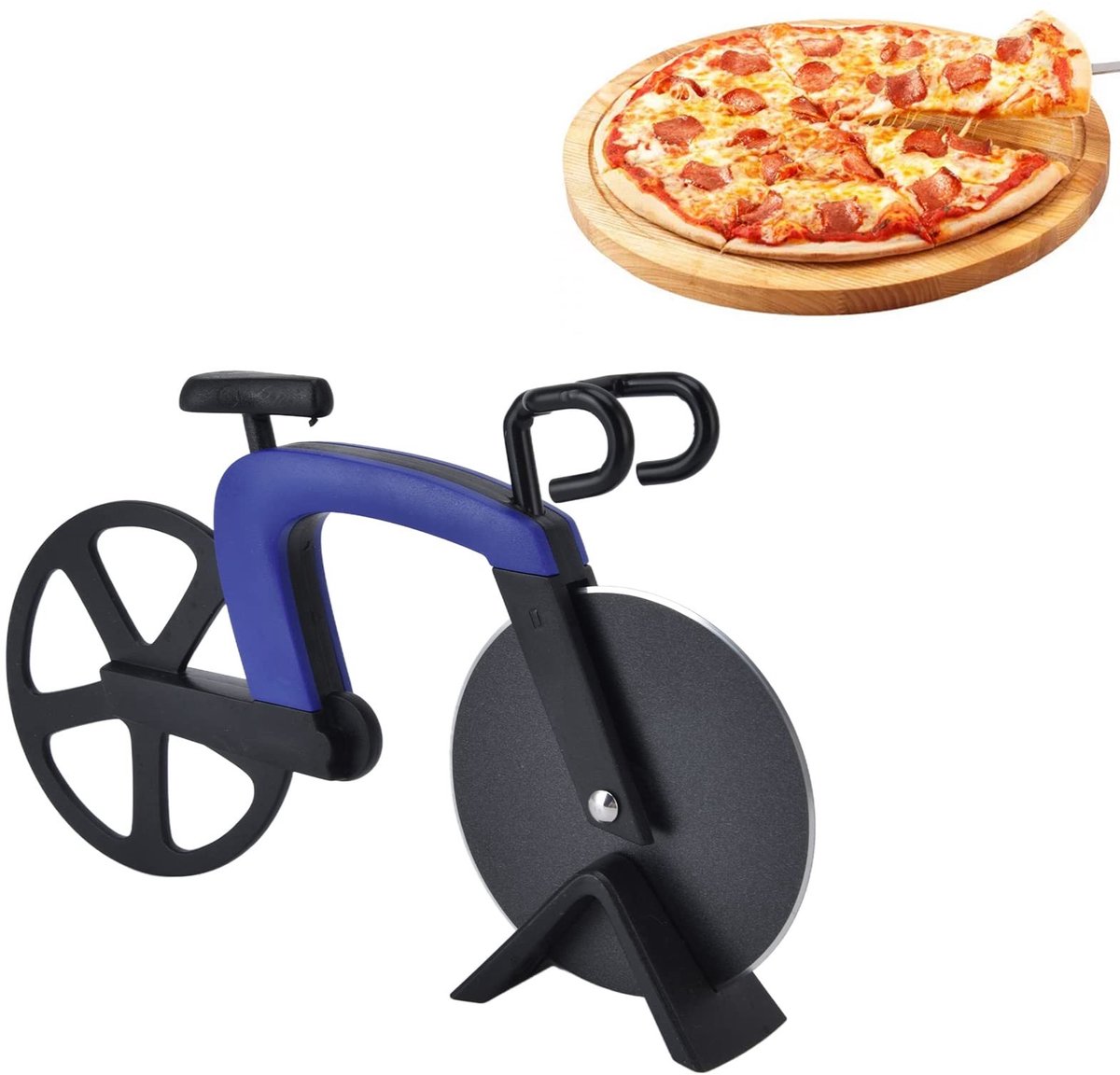 Dailygoods - Fiets Pizza Cutter met Roestvrijstalen Blade