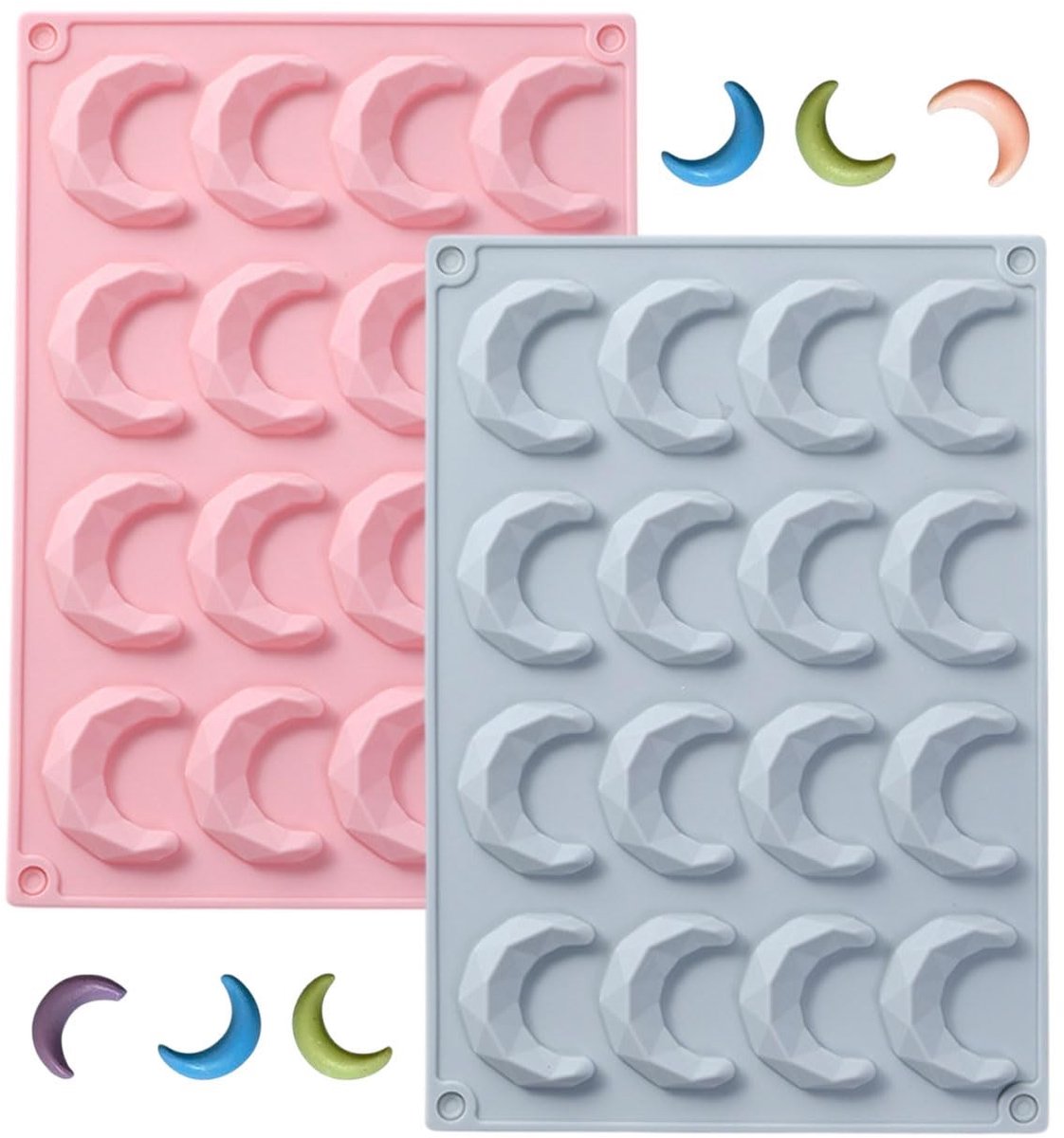 Dailygoods - 2 Stuks Vanille Kipferl Bakvormen van Siliconen
