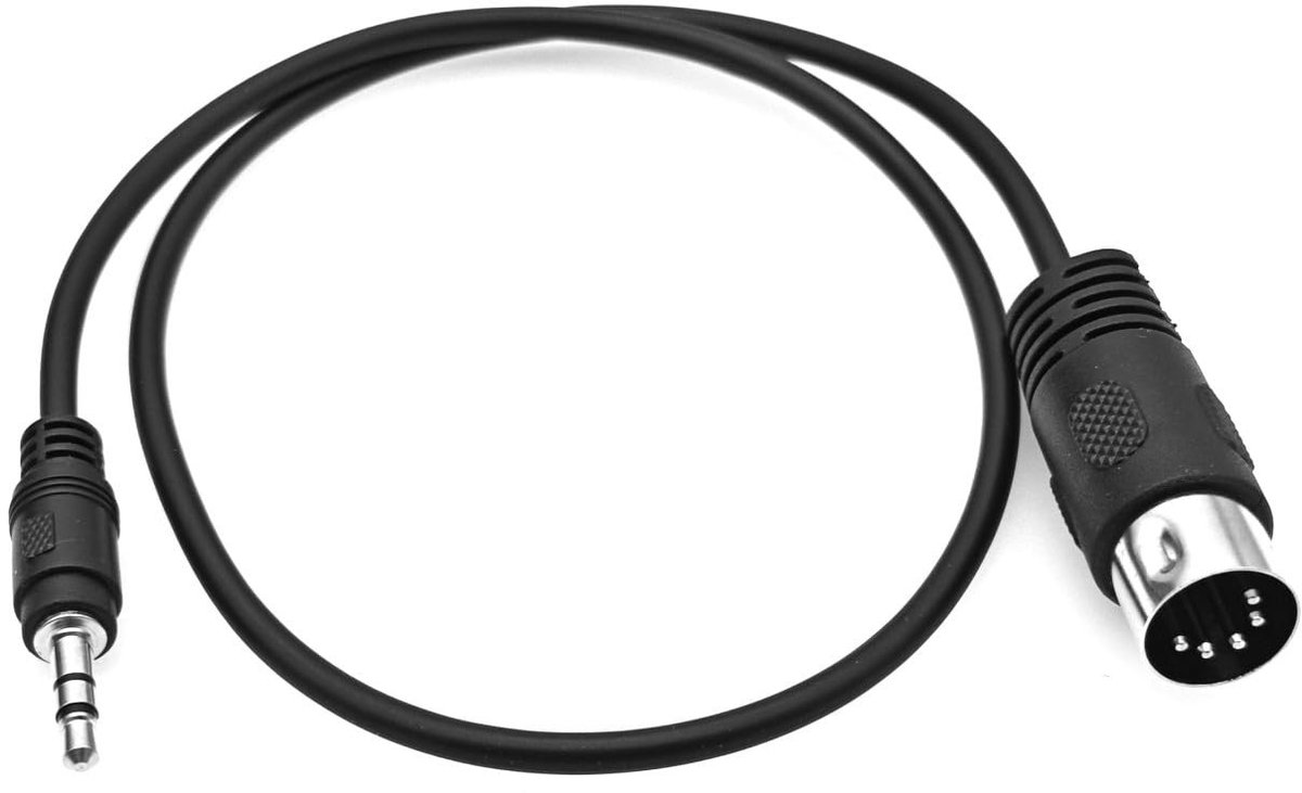 Dailygoods - 5-pins DIN naar 3,5 mm Stereo Jackplug Audiokabel