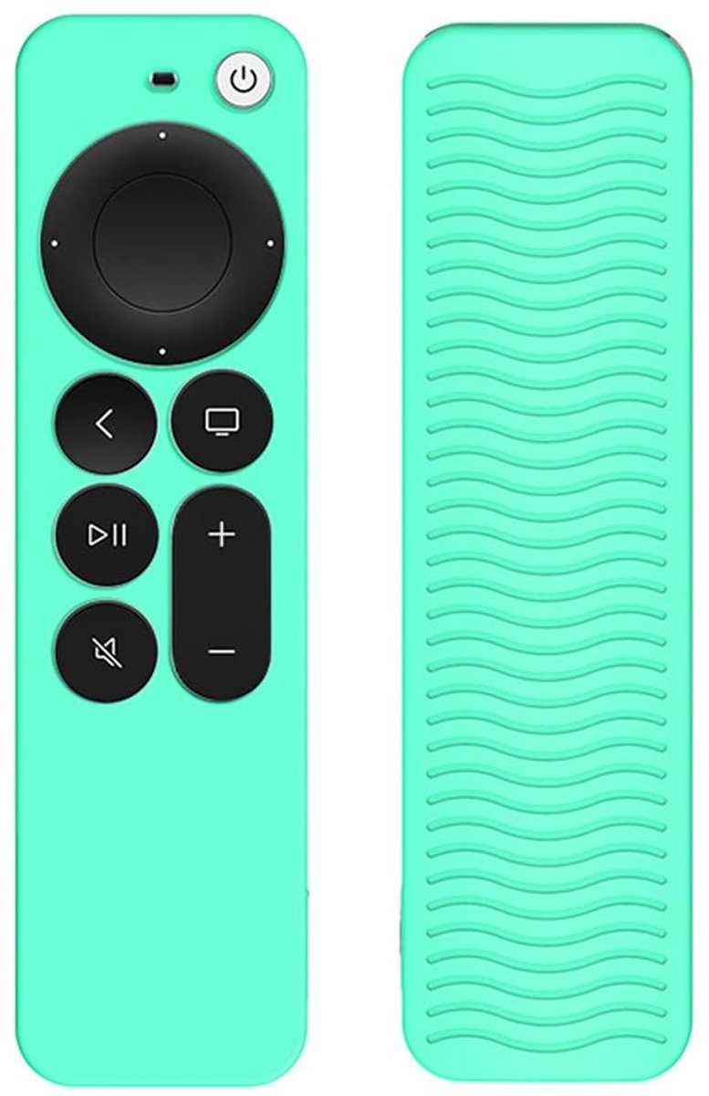 Dailygoods - Siliconen Hoes voor Apple TV 4K Siri Remote 3rd Gen (Ice Green Not Glow)