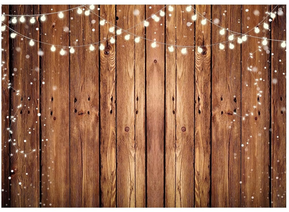 Dailygoods - Fotoachtergrond Bruin Hout voor Babyshower en Verjaardagsfeest