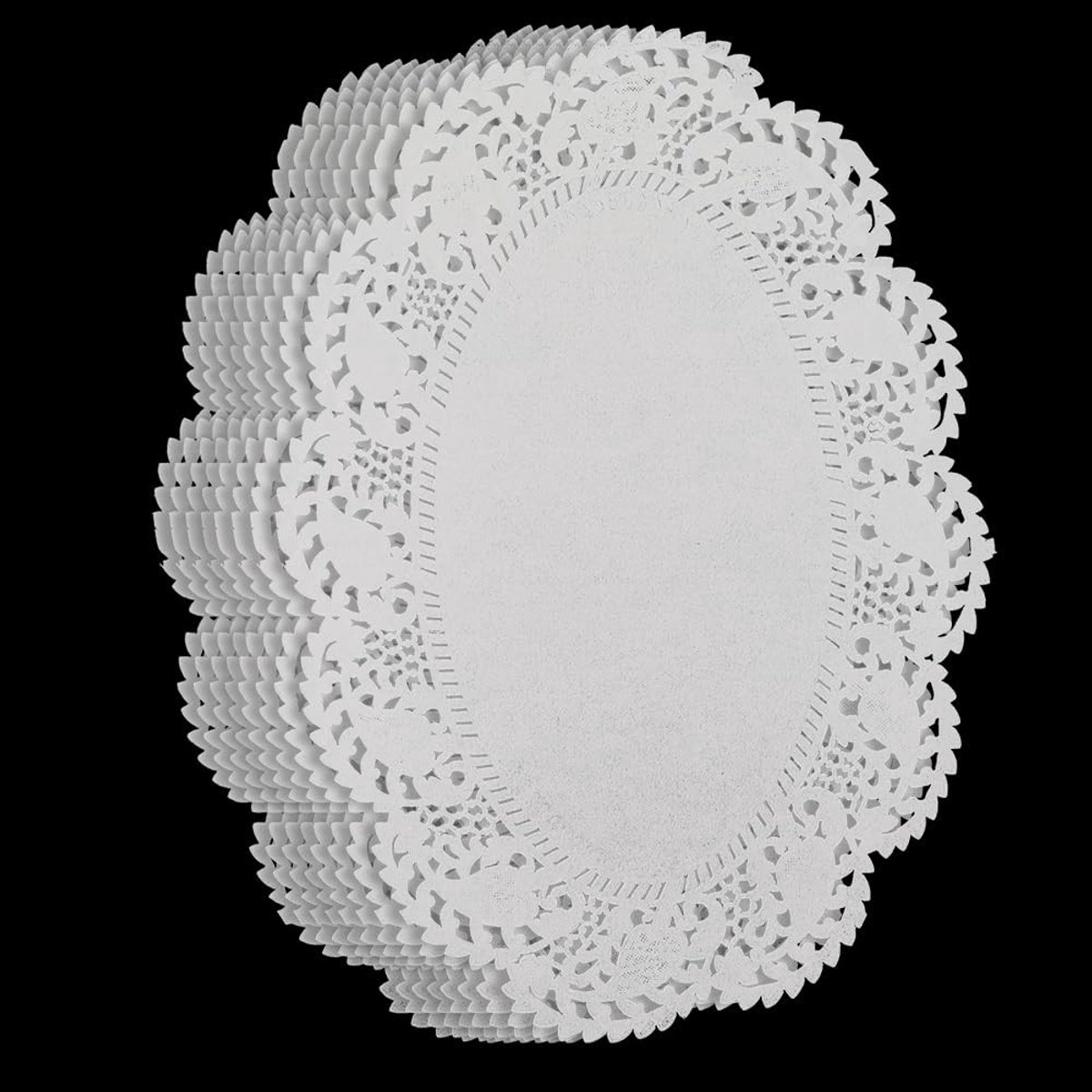 Dailygoods - 100 Stuks Witte Ovale Papieren Bakjes voor Voedsel