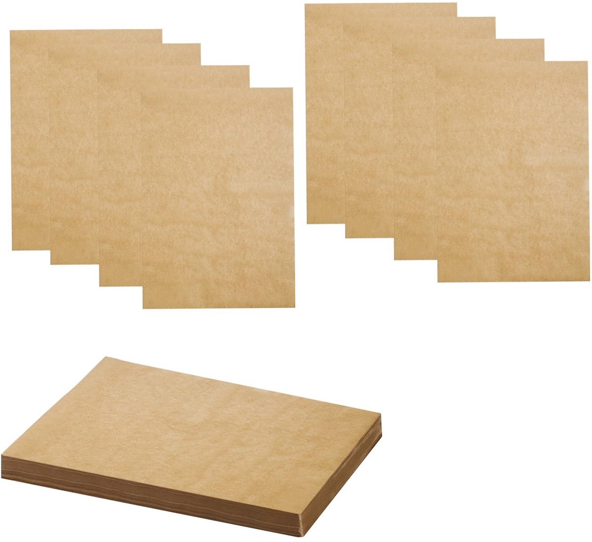Dailygoods - 100 Stuks Vetvrij Kraftpapier voor Bakken en BBQ