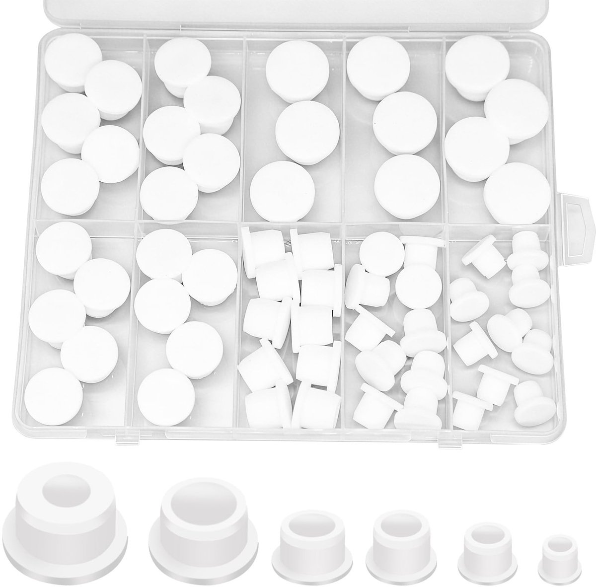 Dailygoods - Set van 60 Herbruikbare Siliconen Stoppen voor Zout en Peperstrooiers
