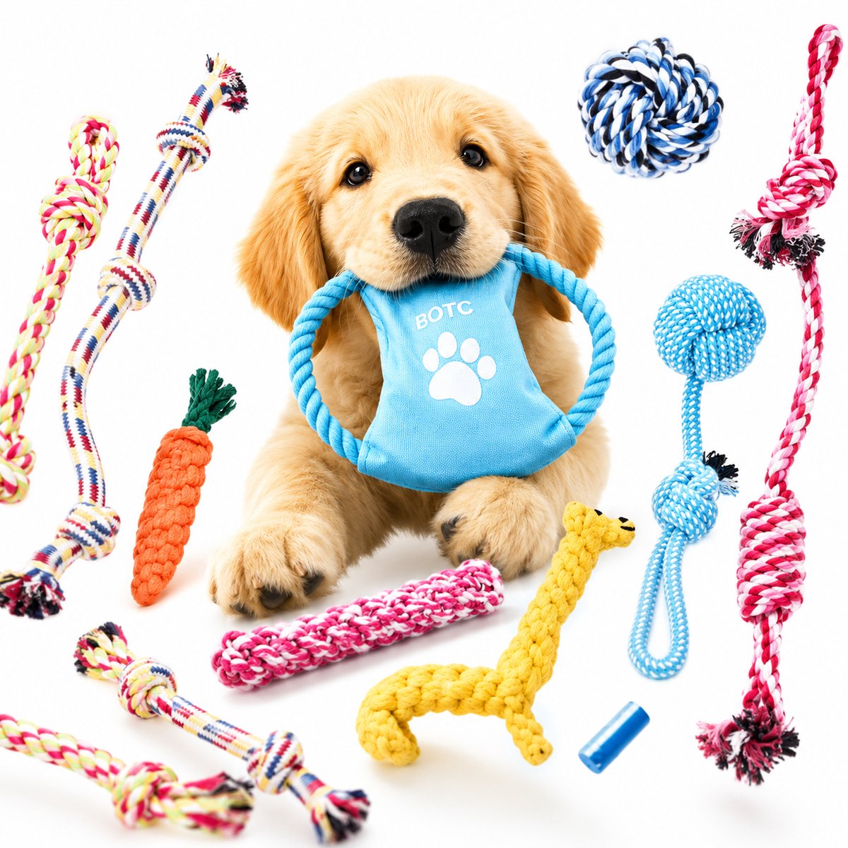 Bol.com BOTC Honden speelgoed set - 11-Delig - honden speelgoed intelligentie - hondenspeelgoed - Hondenspeeltjes aanbieding