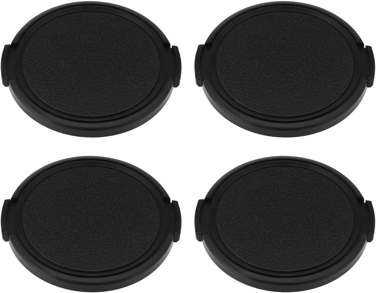 Dailygoods - 4 Stuks Side Pinch Plastic Lens Cap voor 62mm Lenzen