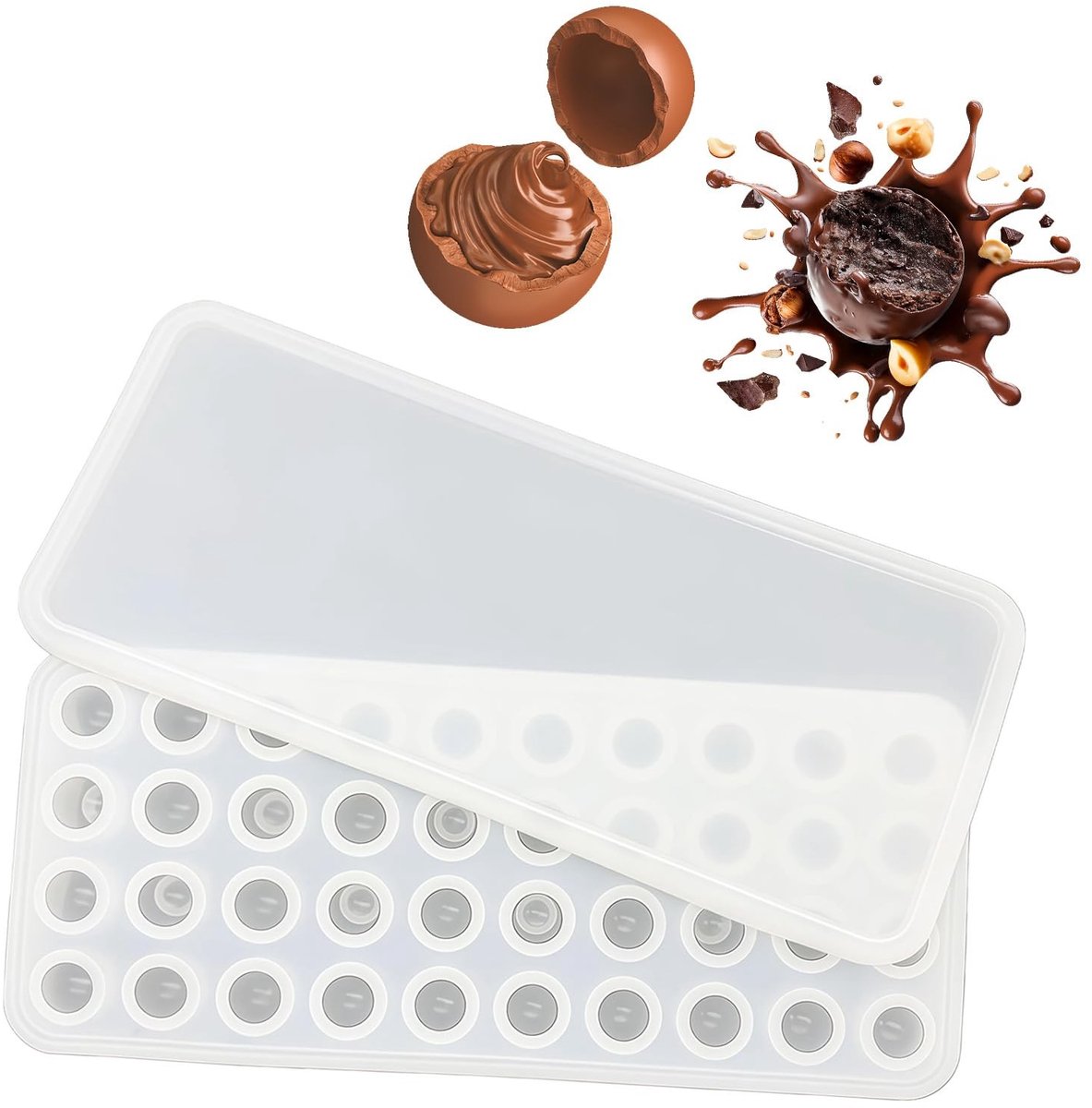 Dailygoods - Siliconen Bakvorm voor Bonbons met 40 Gaten