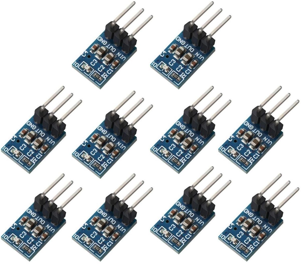Dailygoods - 10 Stuks Spanningsregelaar DC Step Down Converter voor Raspberry Pi