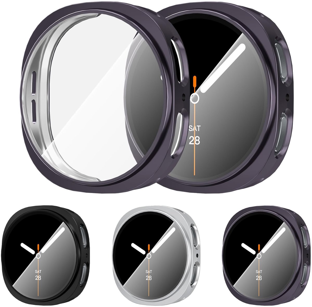 Dailygoods - 3 Stuks Beschermhoes voor Samsung Galaxy Watch 8 44mm